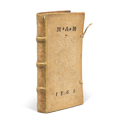 View full screen - View 1 of Lot 723. Ferrari, Emendationes in Philippicas Ciceronis, Venice, Sons of Aldo, 1542, contemporary German pigskin.