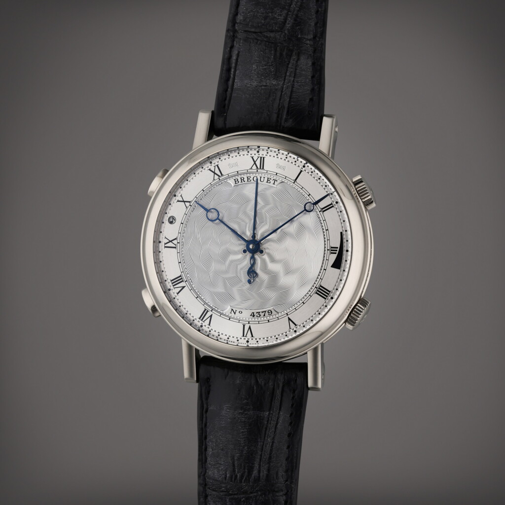View full screen - View 1 of Lot 38. Reference 7800 Classique La Musicale | A white gold automatic wristwatch with musical alarm and power reserve indication, Circa 2015.