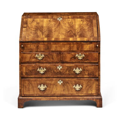 View full screen - View 1 of Lot 210. A George II Walnut Slant Front Desk, Circa 1735.