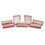 Forty-eight cased American silver salt and pepper shakers, Cartier, late 20th century