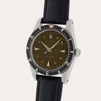 View full screen - View 1 of Lot 85. Milgauss, Reference 6541 | A stainless steel anti-magnetic wristwatch with tropical honeycomb dial and lightning hand | Circa 1976.