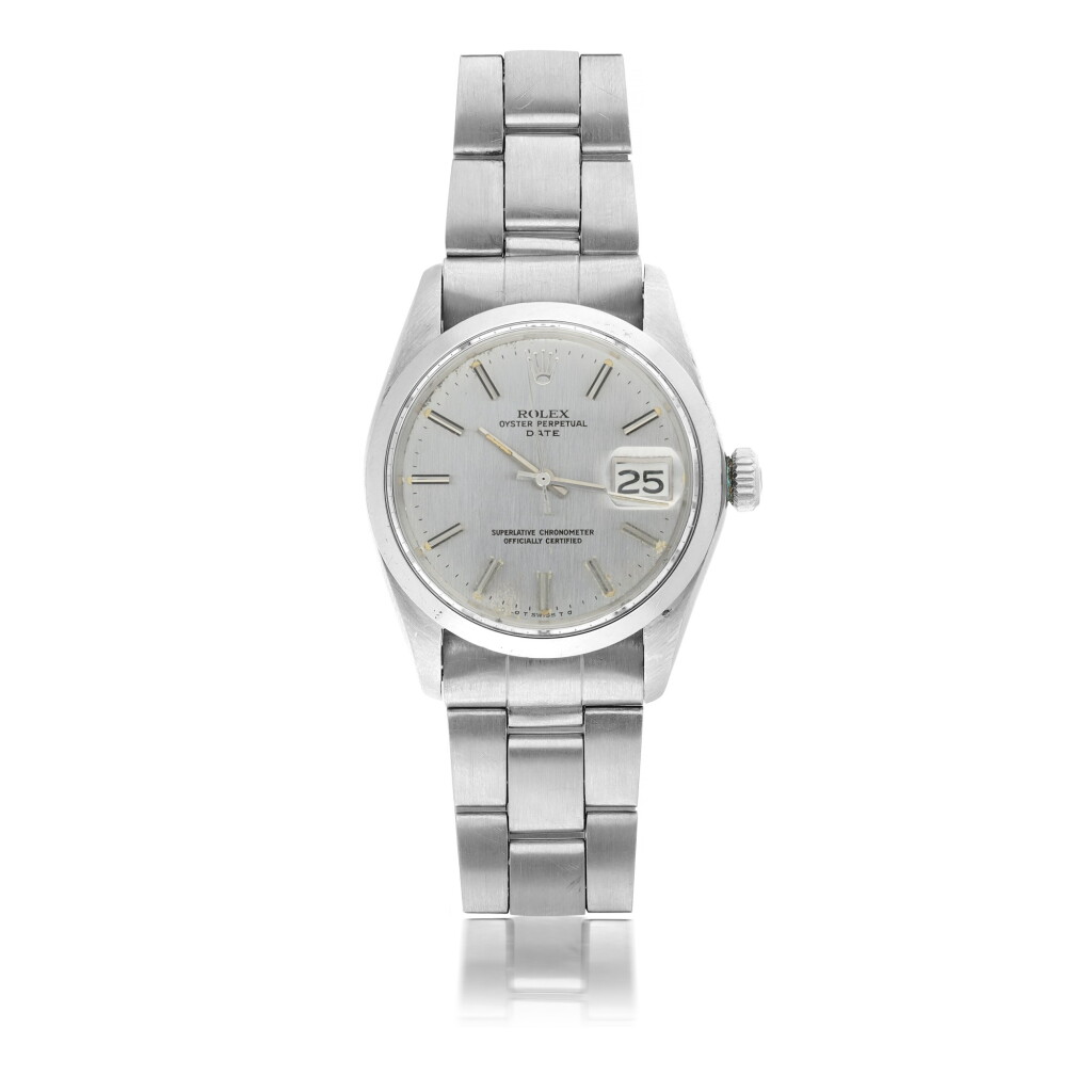 View full screen - View 1 of Lot 145. ROLEX | REF 1500 DATE, A STAINLESS STEEL AUTOMATIC CENTER SECONDS WRISTWATCH WITH DATE CIRCA 1974.
