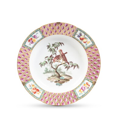 View full screen - View 1 of Lot 703. A Frankenthal porcelain ornithological soup plate, circa 1776 .