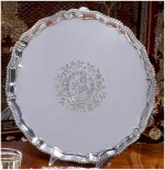 TWO GEORGE III SILVER SALVERS, EBENEZER COKER, LONDON, 1771