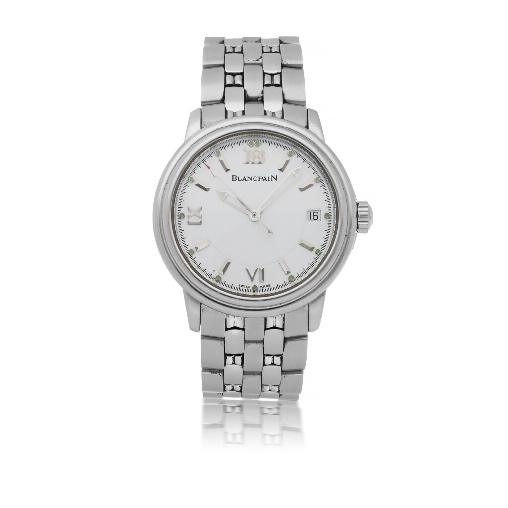 View full screen - View 1 of Lot 207. BLANCPAIN | LEMAN STAINLESS STEEL WRISTWATCH WITH DATE AND BRACELET CIRCA 2005.