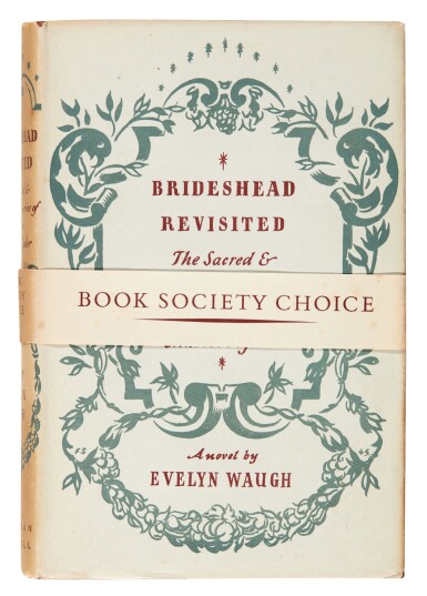 View full screen - View 1 of Lot 340. Evelyn Waugh | Brideshead Revisited, 1945, first edition, Book Society Choice wraparound.