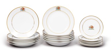 View full screen - View 1 of Lot 130. A set of eighteen plates from the Zubov Service, Imperial Porcelain Factory, Period of Alexander II (1855-81).