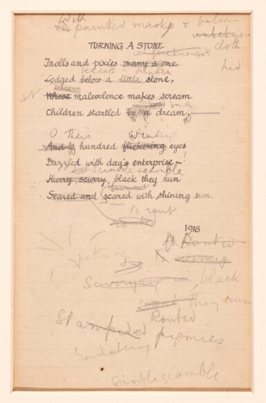 View full screen - View 1 of Lot 310. Edmund Blunden (Robert Graves) | The Waggoner and Other Poems, London, 1920, first edition, inscribed by the author.