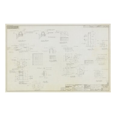 View full screen - View 1 of Lot 29. ARCHIVE OF ORIGINAL HAND-DRAWN ENGINEERING PLANS RELATING TO THE STORAGE AND TRANSFER OF LIQUID OXYGEN, 8 JULY 1968.