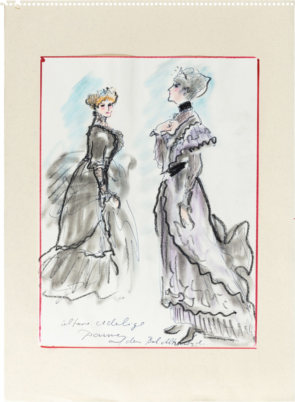 View full screen - View 1 of Lot 427. Two ladies of high society, circa 1900.