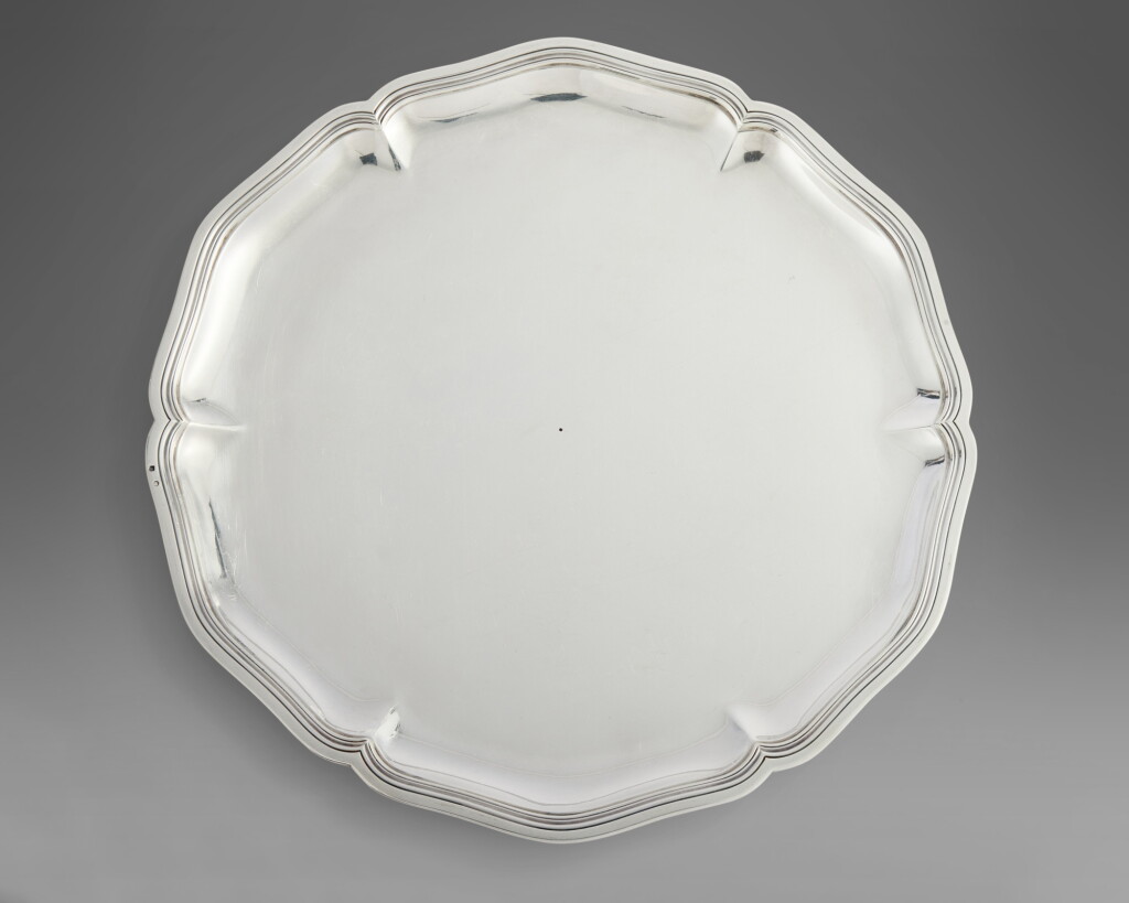 View full screen - View 1 of Lot 547. A Louis XV Silver Circular Dish, Louis Ducoing, Bordeaux, 1783-86.