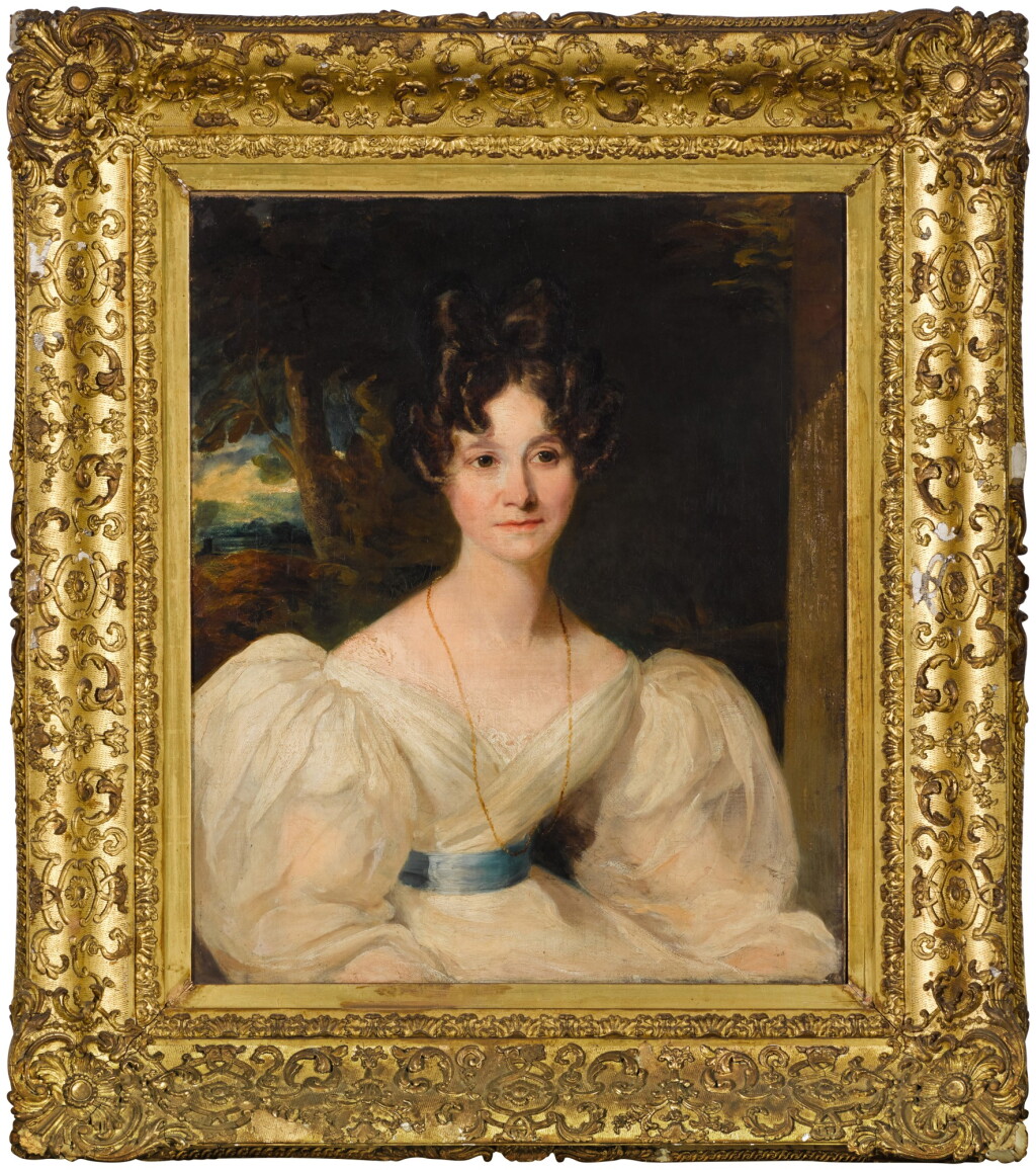 View full screen - View 1 of Lot 25. Portrait of Lady Elizabeth Bulteel Wearing a White Dress.