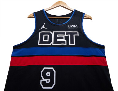 View full screen - View 1 of Lot 117. Ausar Thompson Detroit Pistons 2023-2024 Game Worn Statement Edition Jersey .