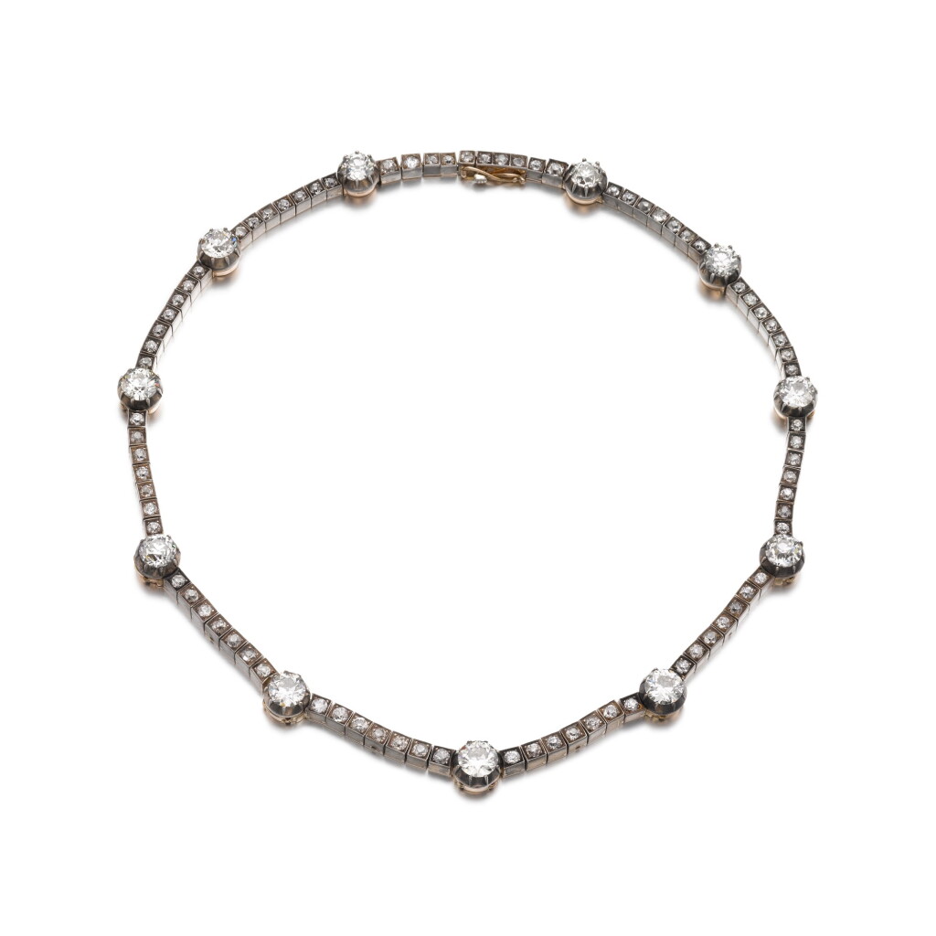 View full screen - View 1 of Lot 383. Diamond necklace, second half 19th century.