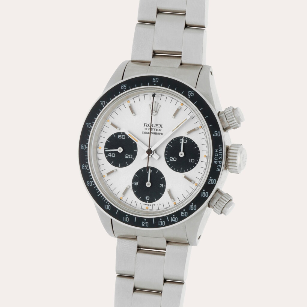 View full screen - View 1 of Lot 208. Daytona 'Fuerza Aerea del Perú', Reference 6263 | A stainless steel chronograph wristwatch with bracelet | Circa 1975.