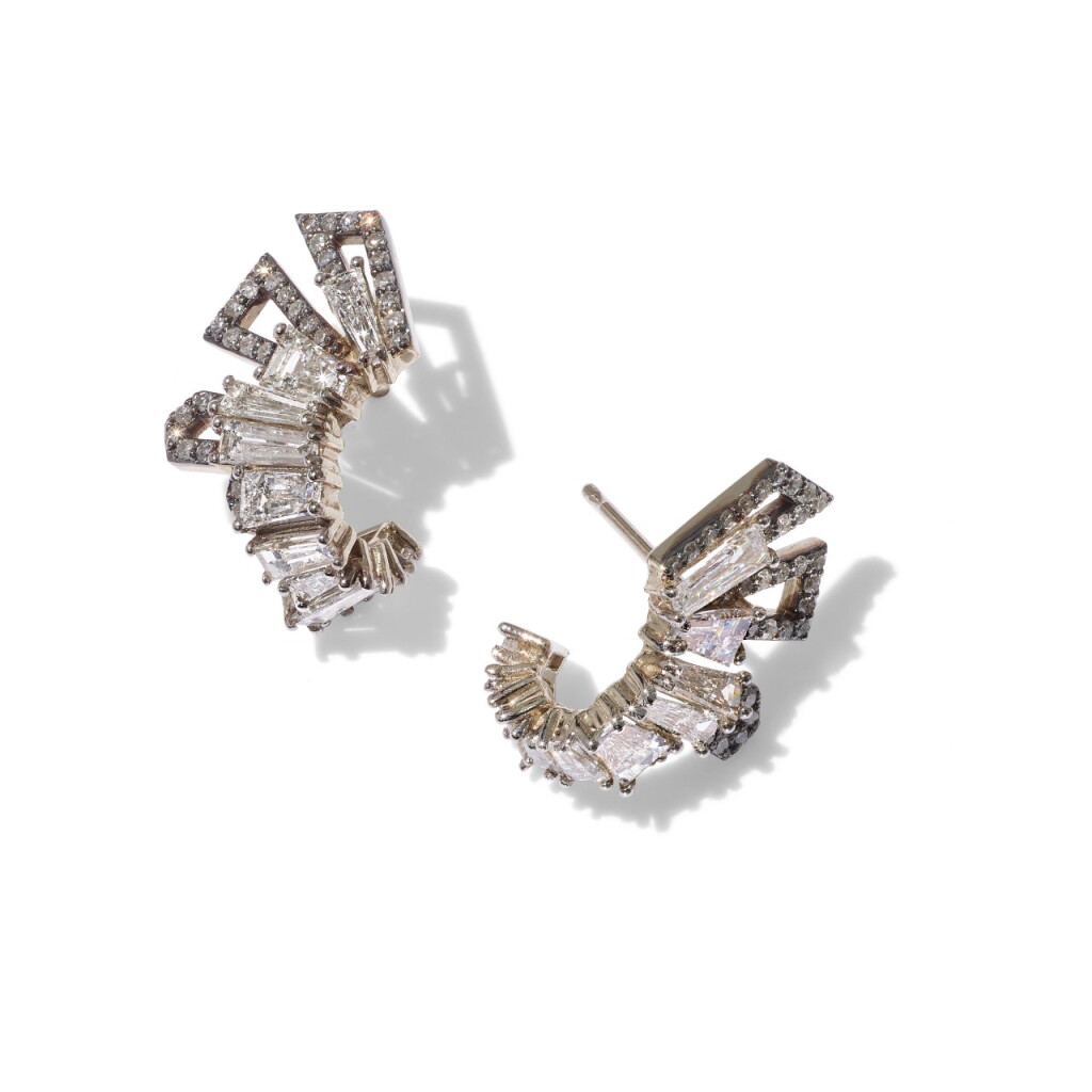 View full screen - View 1 of Lot 10. Roman Helmet Diamond Ear Cuffs .