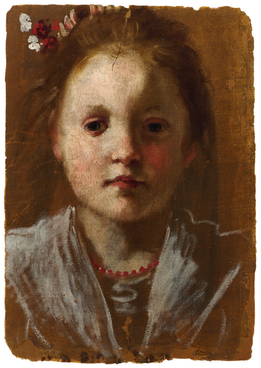 View full screen - View 1 of Lot 30. ANNIBALE CARRACCI | PORTRAIT OF A YOUNG GIRL .