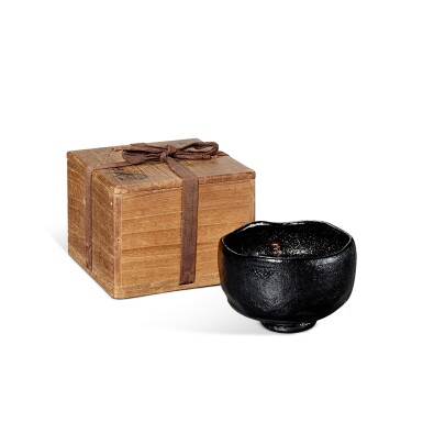 View full screen - View 1 of Lot 5506. A black raku tea bowl, Japan | 日本 黑樂燒茶盌.