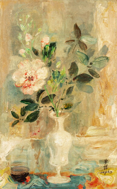 View full screen - View 1 of Lot 13. Le Pho (1907-2001), Still life with flowers | 黎譜 (1907-2001), 靜物.