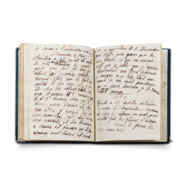 View full screen - View 1 of Lot 415. Précieux journal autographe, pour l'année 1821. Sous reliure d'attente..