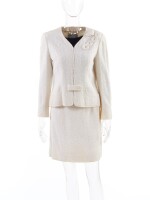 CHANEL | IVORY TWEED SKIRT SUIT