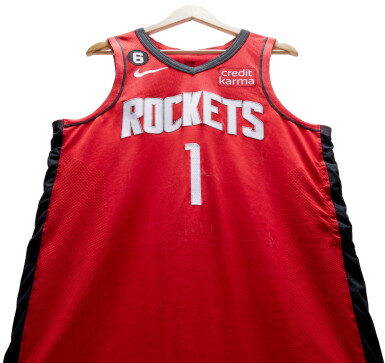 View full screen - View 1 of Lot 102. Jabari Smith Jr. Houston Rockets 2022-2023 Game Worn Statement Edition Jersey .