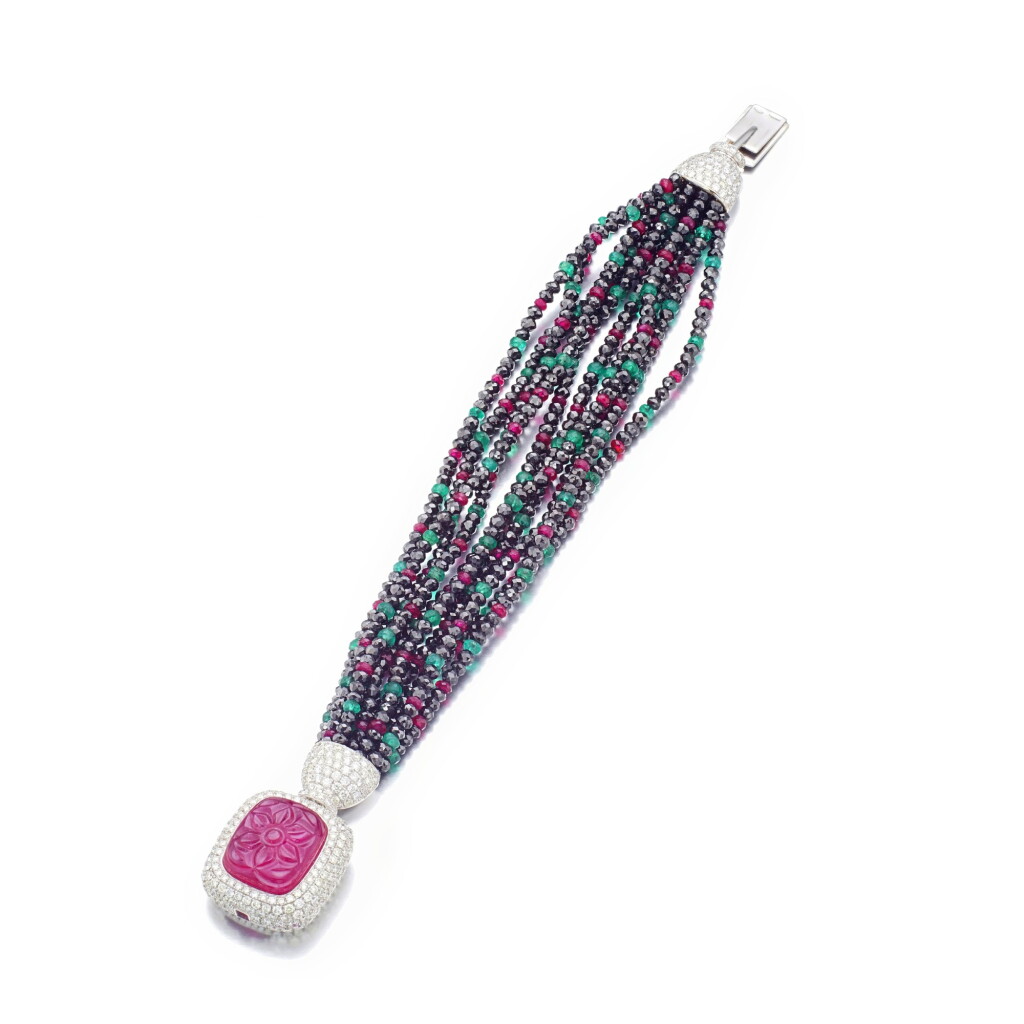 View full screen - View 1 of Lot 22. MICHELE DELLA VALLE | GEM SET AND DIAMOND BRACELET.
