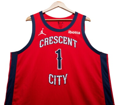 View full screen - View 1 of Lot 77. Zion Williamson New Orleans Pelicans 2023-2024 Game Worn Statement Edition Jersey.