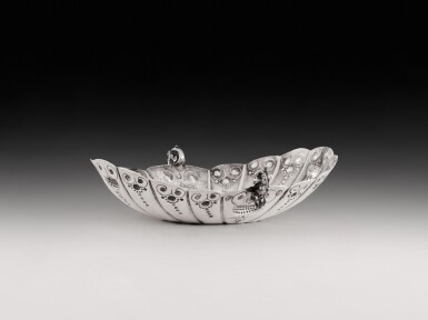 View full screen - View 1 of Lot 95. A Charles I silver sweetmeat dish, maker's mark IG probably for John Gellibrand, London, 1634.