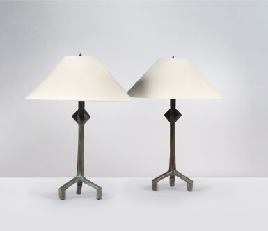 View full screen - View 1 of Lot 424. Pair of "Étoile" Table Lamps.