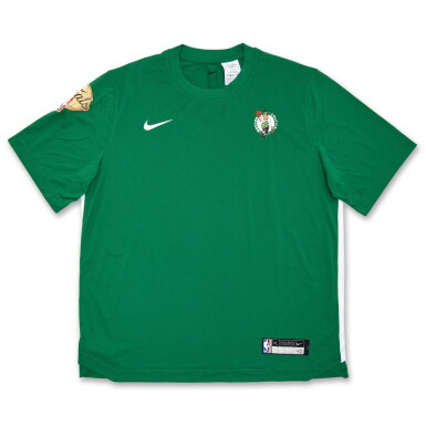 View full screen - View 1 of Lot 20. Al Horford Boston Celtics 2024 NBA Finals Game Worn Short Sleeve Shooting Shirt | Game 3.