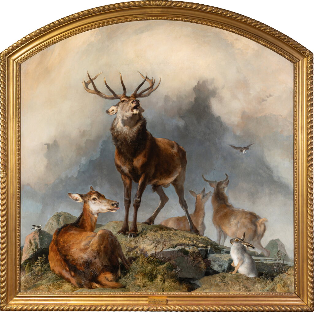 View full screen - View 1 of Lot 39. Scene in Braemar – Highland Deer.