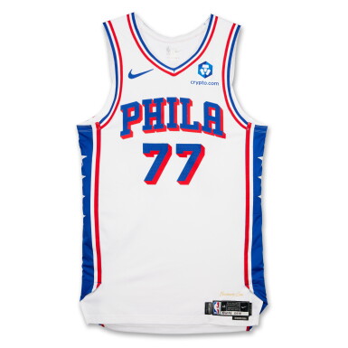 View full screen - View 1 of Lot 1. VJ Edgecombe Philadelphia 76ers 2025-2026 Game Worn Association Edition Jersey | 4th Career Game.