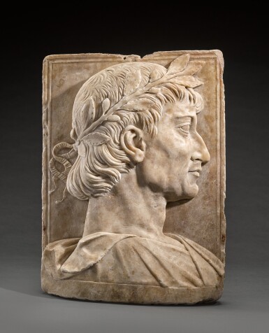 View full screen - View 1 of Lot 37. Gregorio di Lorenzo (circa 1436-1504) | Italian, Florence, circa 1460-1465 | Profile Relief of a Roman Emperor .