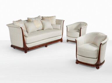 View full screen - View 1 of Lot 46. JULES LELEU | TWO-PIECE SALON SUITE.