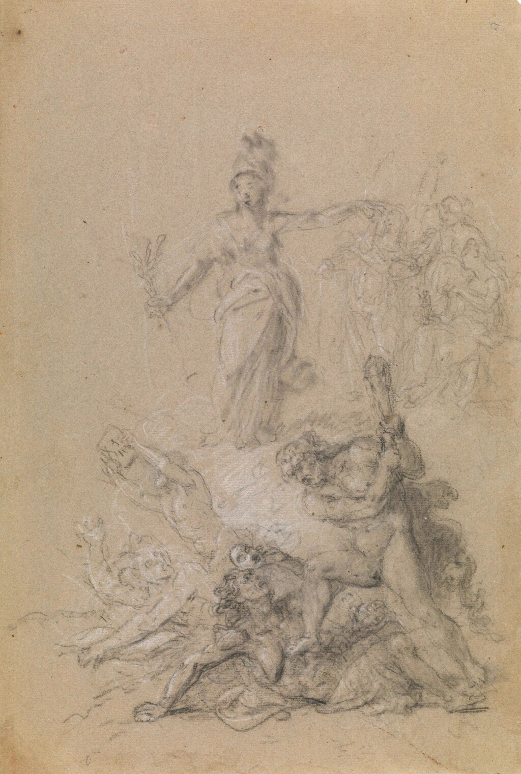 View full screen - View 1 of Lot 21. JOHAN JOSEPH ZOFFANY, R.A. | AN ALLEGORY OF MORAL FORTITUDE.