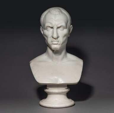 View full screen - View 1 of Lot 553. Marble Bust of Julius Caesar.