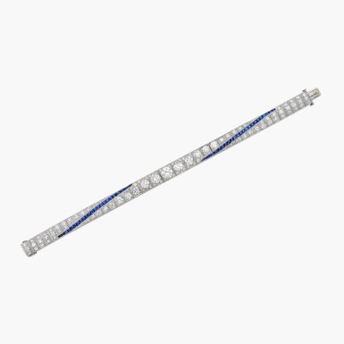 View full screen - View 1 of Lot 311. Sapphire and Diamond Bracelet.