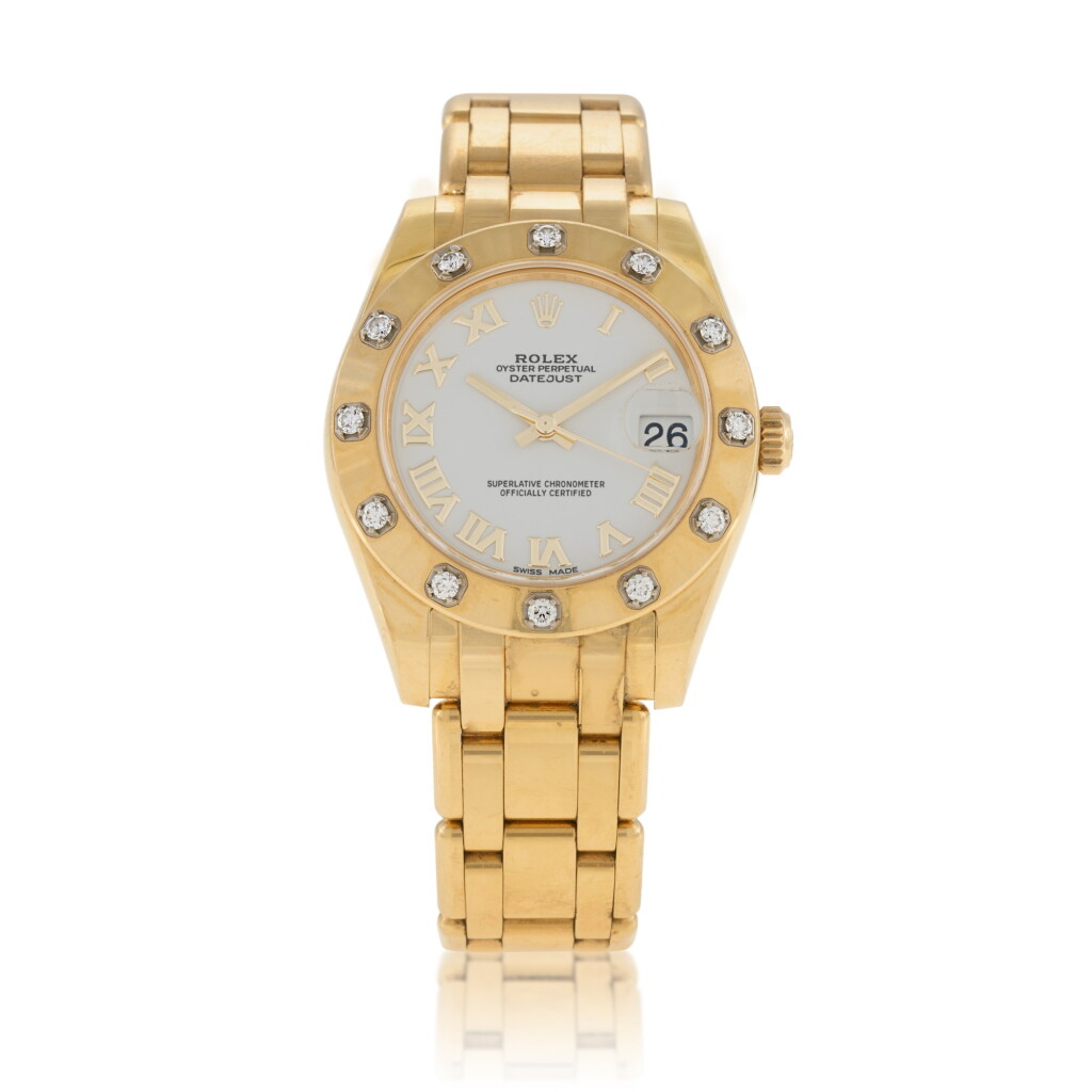 View full screen - View 1 of Lot 175. Pearlmaster, ref. 81318 Yellow gold and diamond-set wristwatch with date and bracelet Circa 2017.