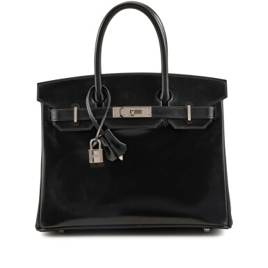 View full screen - View 1 of Lot 81. Black Box Birkin 30 Palladium Hardware, 2019.