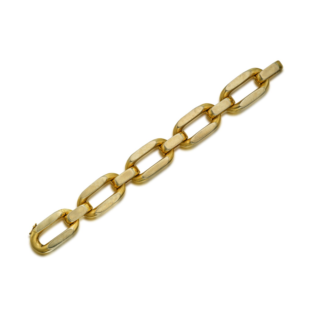 View full screen - View 1 of Lot 322. Two-Color Gold Bracelet .