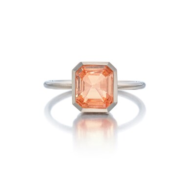 View full screen - View 1 of Lot 4. Padparadscha Sapphire Ring.