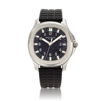 View full screen - View 1 of Lot 482. Aquanaut, Ref. 5065/1A-010 Stainless steel wristwatch with date and rubber strap Circa 2004.