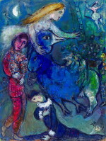Gouache préparatoire pour la lithographie originale M. 490 (Cirque, Paris, Teriade Editeur 1967)