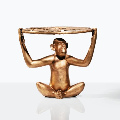 View full screen - View 1 of Lot 59. Guéridon Singe aux Nénuphars.