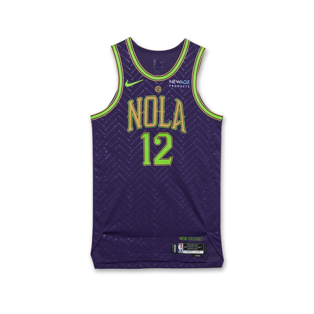 View full screen - View 1 of Lot 168. Antonio Reeves New Orleans Pelicans 2024-2025 Game Worn City Edition Jersey .