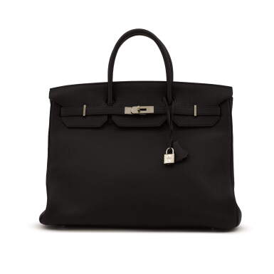 View full screen - View 1 of Lot 4. Noir Togo Birkin 40 Palladium Hardware, 2014.