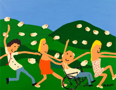 View full screen - View 1 of Lot 396. Jumping Sheep but the Conga Continues! (Piece 58).