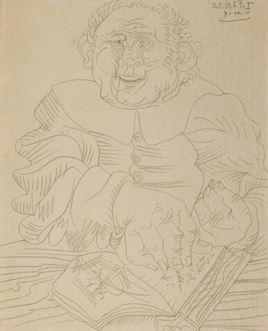 View full screen - View 1 of Lot 109. Homme lisant.