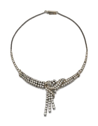 View full screen - View 1 of Lot 1118. DIAMOND NECKLACE, 1950s.